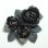 Photo1: Clay Art Bead set "Peach blossom"black color (1)