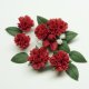 Clay Art Bead set "Carnation"red color