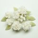 Clay Art Bead set "Carnation"white color