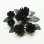 Photo1: Clay Art Bead set "Carnation"black color (1)