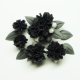 Clay Art Bead set "Carnation"black color