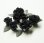 Photo3: Clay Art Bead set "Carnation"black color (3)