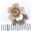 Photo2: Clay flower Cherry blossom Party type zirconia Wine color 9mm 2pcs (2)