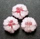 Clay flower Double cherry blossom pink 9mm 2pcs