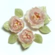 Photo1: Clay Art Bead set "Peach blossom"fancy pink color
