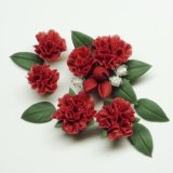 Photo: Clay Art Bead set "Carnation"red color