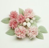 Photo: Clay Art Bead set "Carnation"pink color