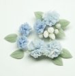 Photo1: Clay Art Bead set "Carnation"blue color