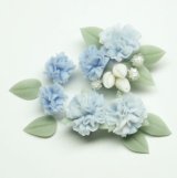 Photo: Clay Art Bead set "Carnation"blue color