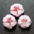 Photo1: Clay flower Double cherry blossom pink 9mm 2pcs
