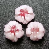 Photo: Clay flower Double cherry blossom pink 9mm 2pcs