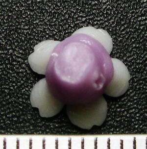 Photo3: Clay flower Cherry blossom Party type light purple 8mm 2pcs.