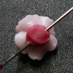 Photo4: Clay flower Double cherry blossom pink 9mm 2pcs